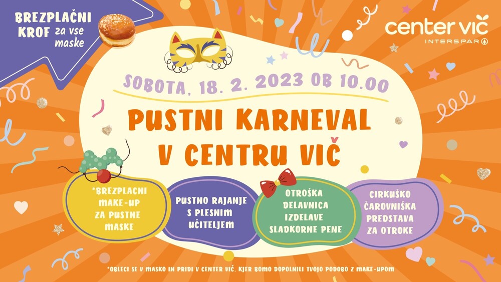 PUSTNI KARNEVAL V CENTRU VIČ