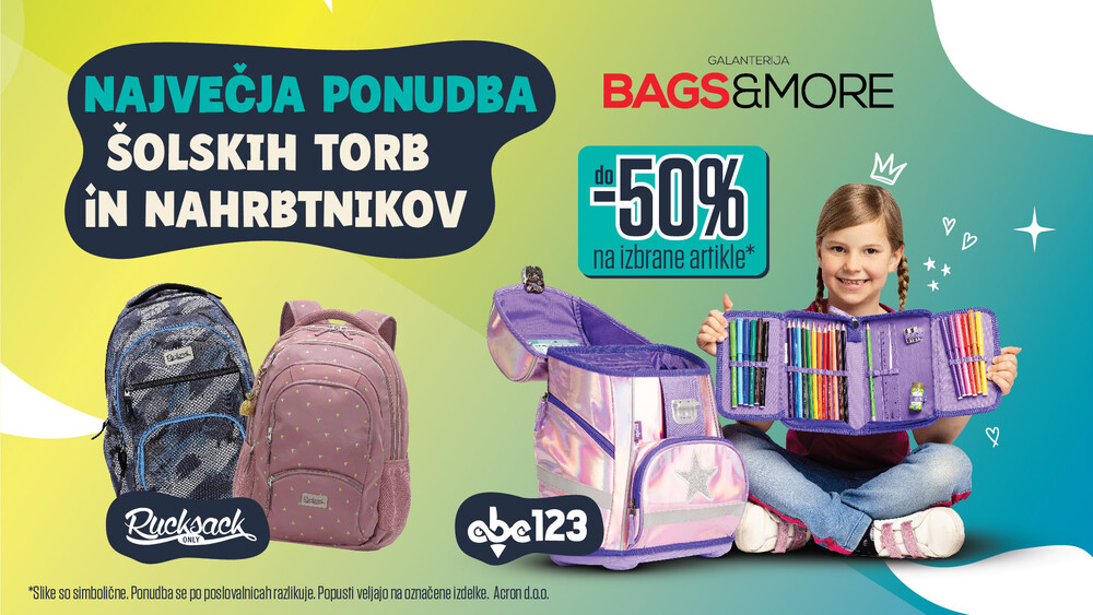 Po vse za šolo v Bags&More