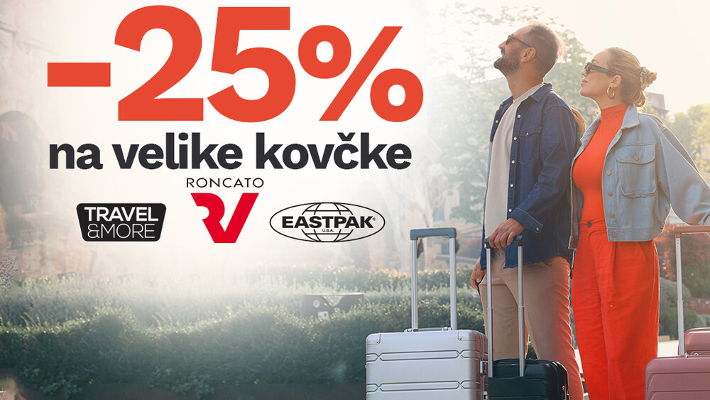 Pripravite se na naslednje potovanje s kakovostnimi kovčki, zdaj 25% ceneje!