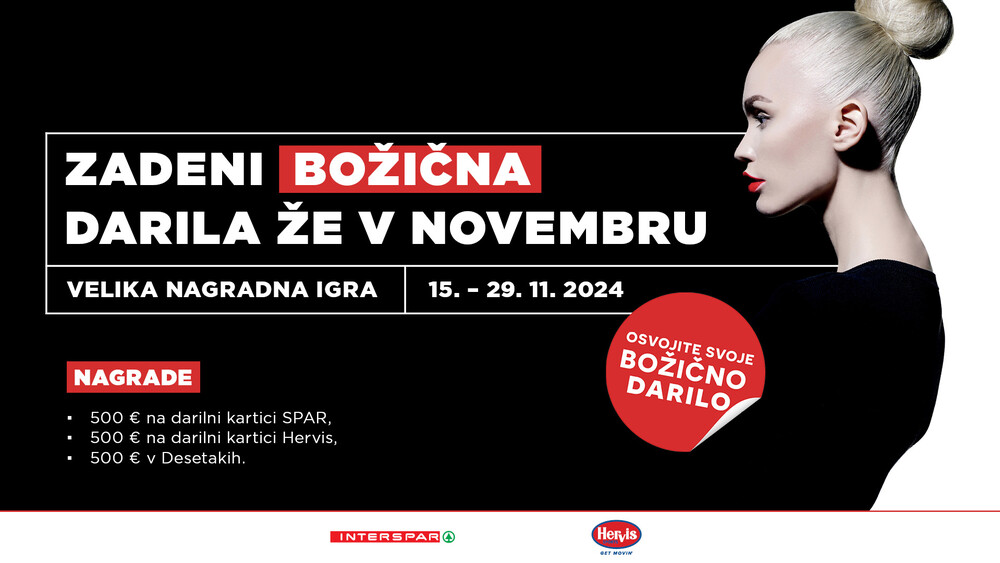 ZADENITE BOŽIČNA DARILA ŽE V NOVEMBRU!